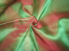 100% silk organza fabric two tone green x red 44" [10285]