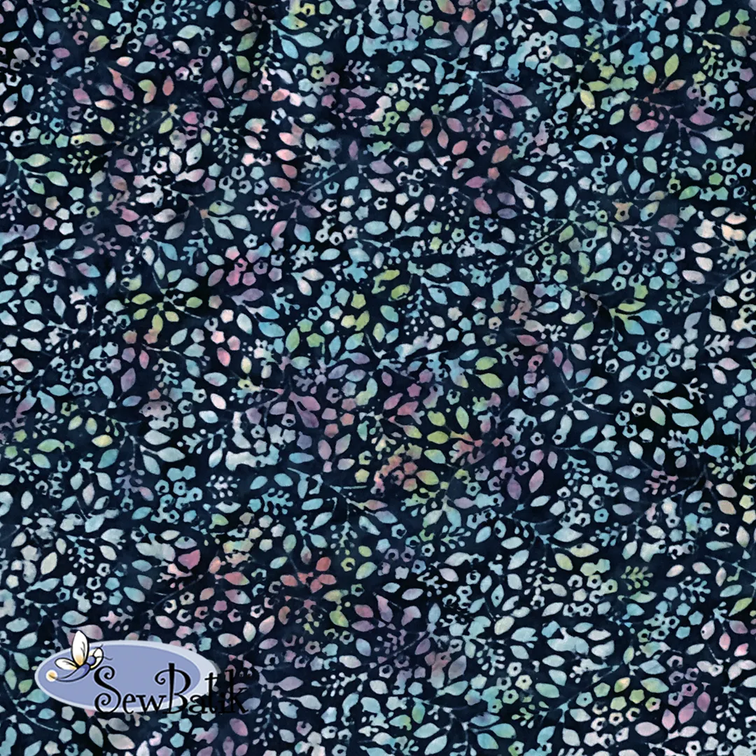 45" Batik Rayon - Valhalla - Navy Jewel  [ 32" CUT ONLY ]
