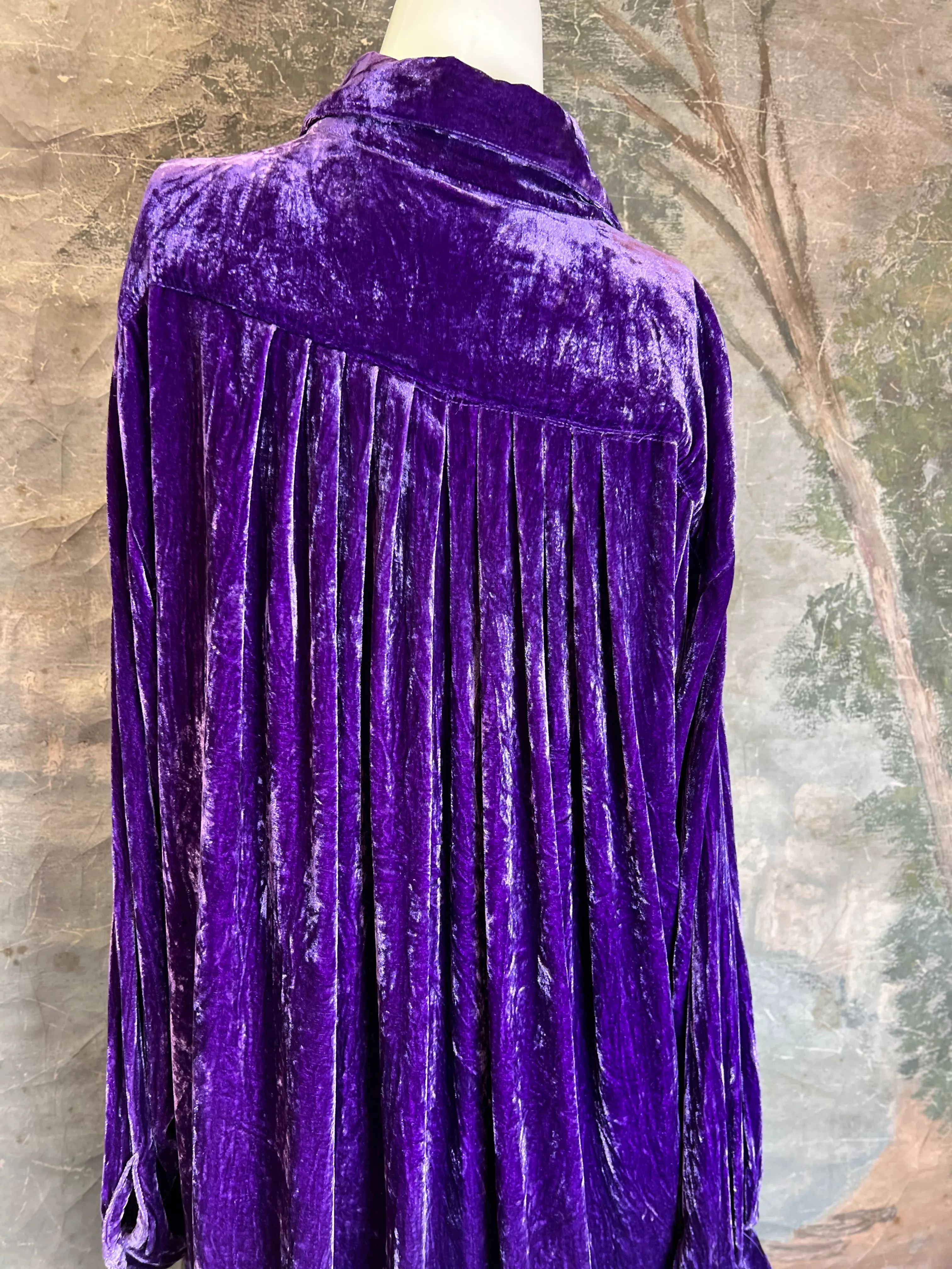 5419 Velvet Camp Shirt-Purple