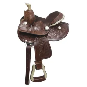 7" DOUBLE T FULLY TOOLED DOUBLE T PONY SADDLE