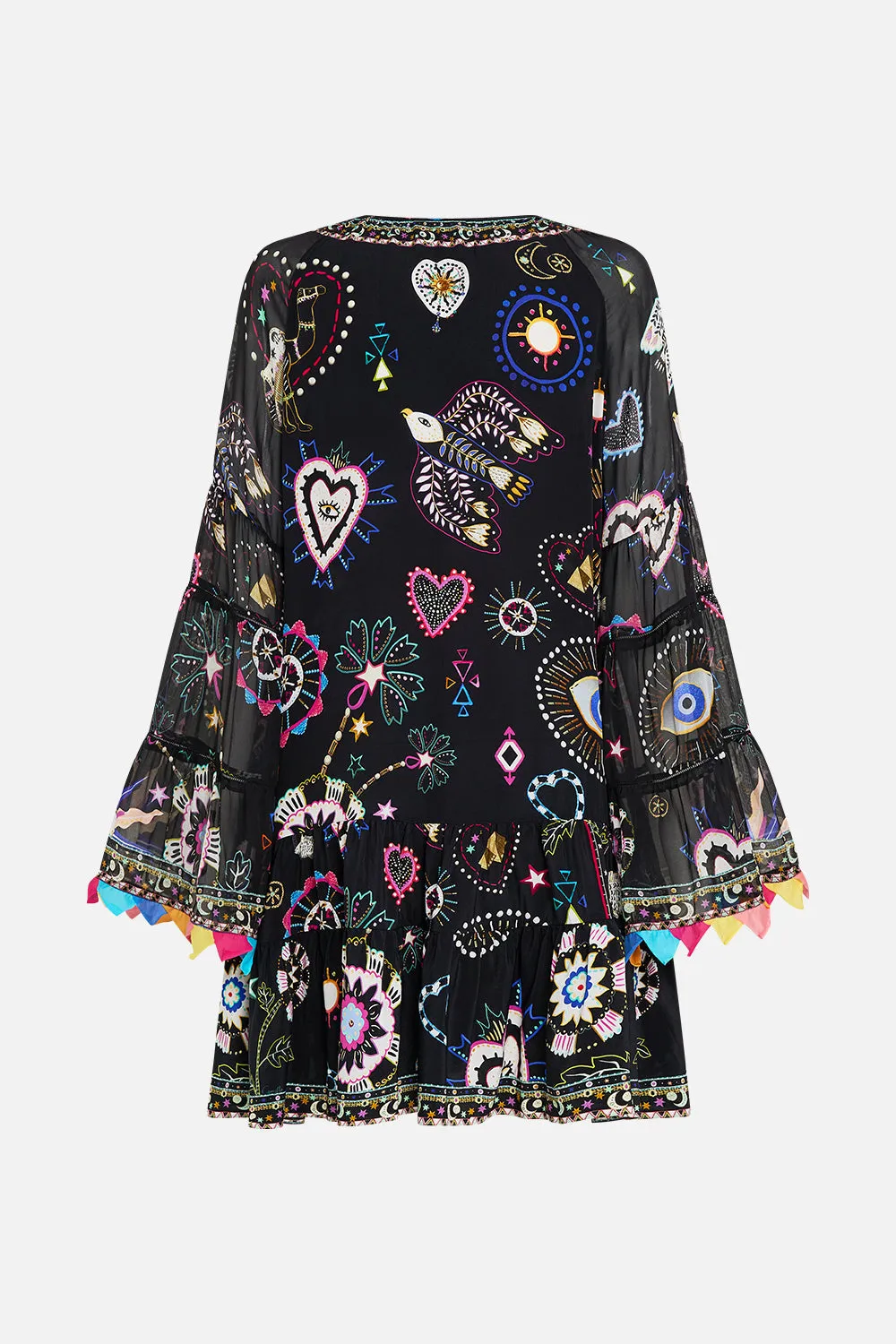 A-LINE GATHERED PANEL DRESS NUBIAN NIGHTS