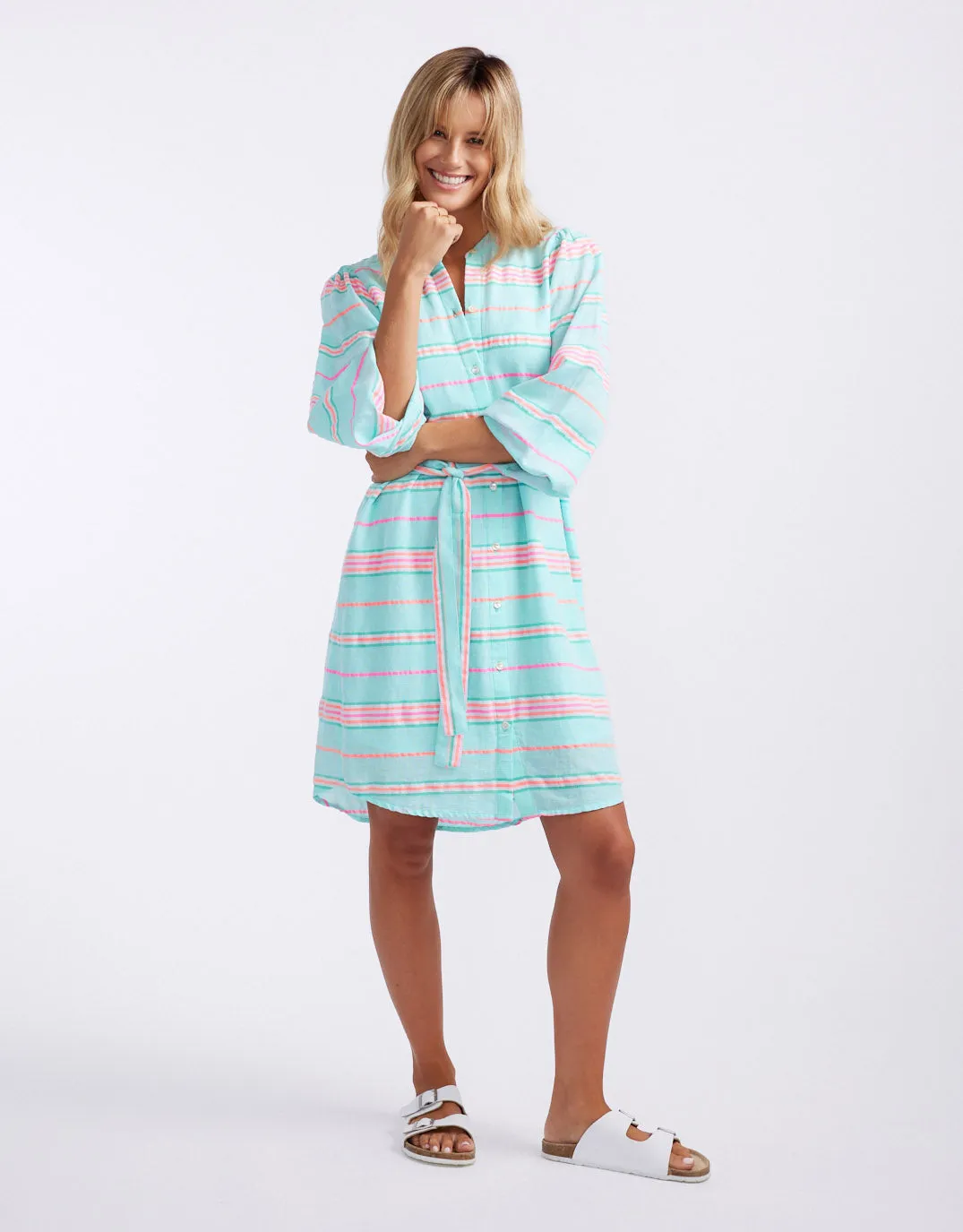 Balmy Nights Dress - Mint/Neon