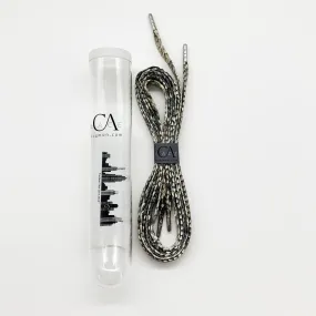 CA Lace “Genesis Natural Mamba” Natural Authentic Python Hand Crafted Shoe Laces with Custom CA Brass Aglet