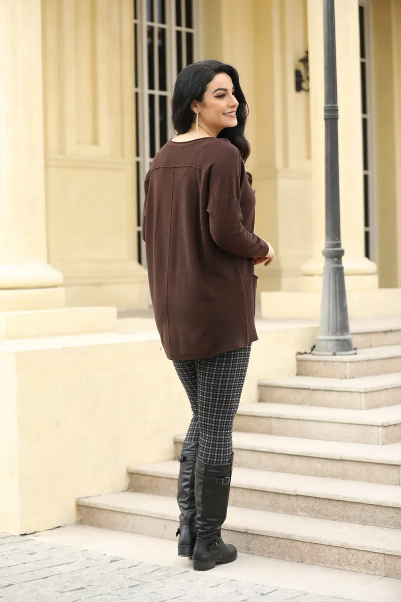 Cashmere Feel Tunic with Pockets