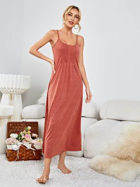 Chic Sleeveless Nightgown with Stylish Scoop Neck for Ultimate Comfort