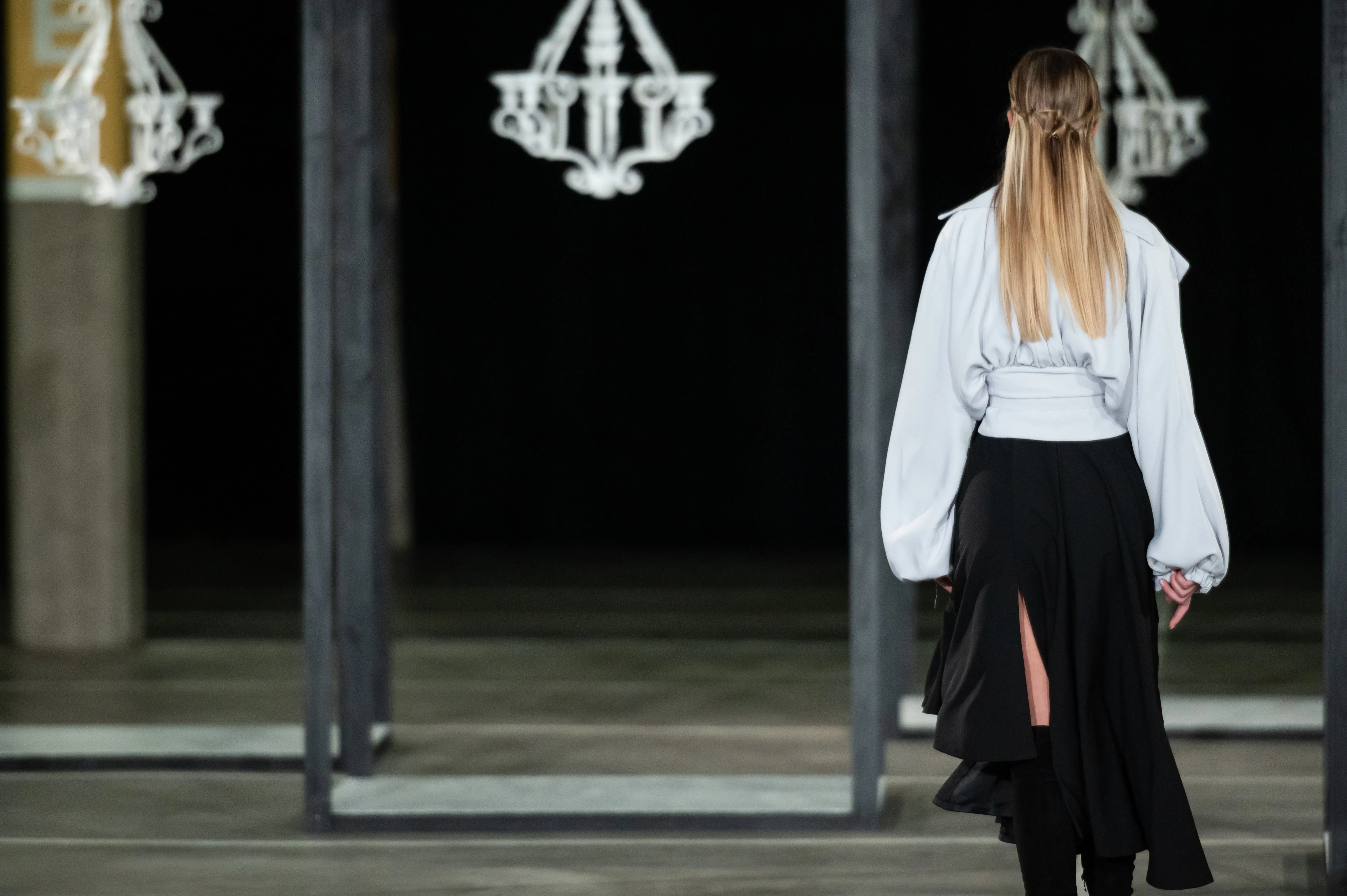 CINDY MFABE GRACE A-LINE SKIRT BLACK
