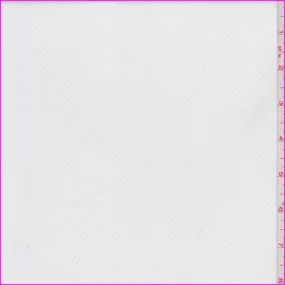 Cloud White Fleece Back Stretch Mesh Fabric
