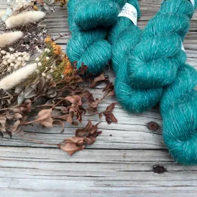 Coastal Merino Silk Linen Yarn – Luxurious Hand Dyed Fibre Blend for Knitting & Crochet