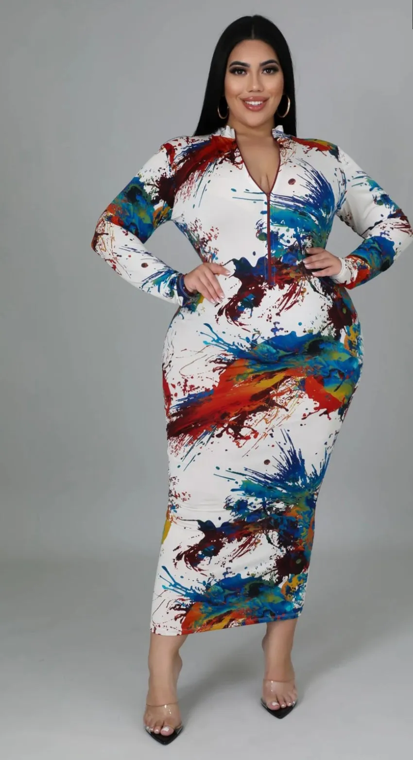 Colorful Splat Dress