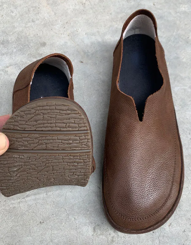 Comfortable Leather Handmade Retro Flats for Men