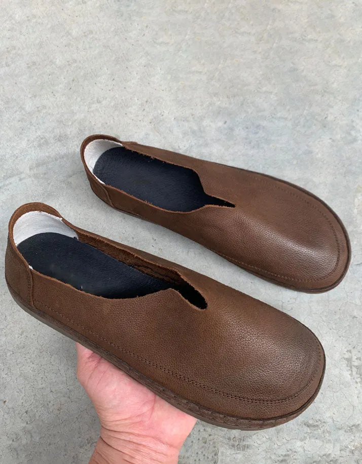 Comfortable Leather Handmade Retro Flats for Men