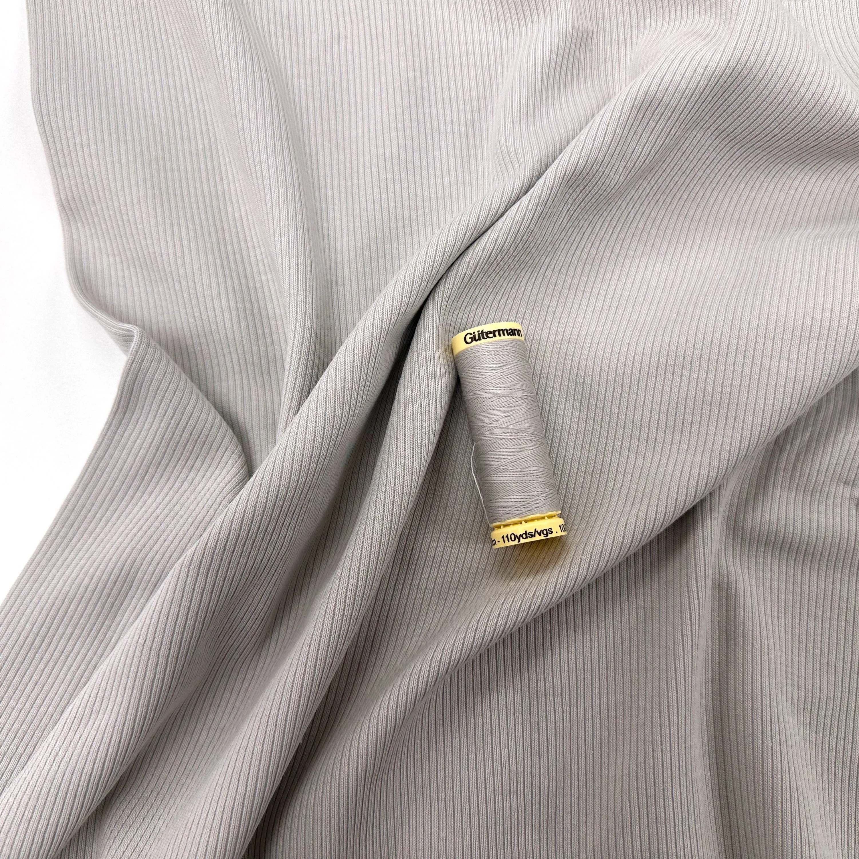 Cotton Rib Jersey - Light Grey