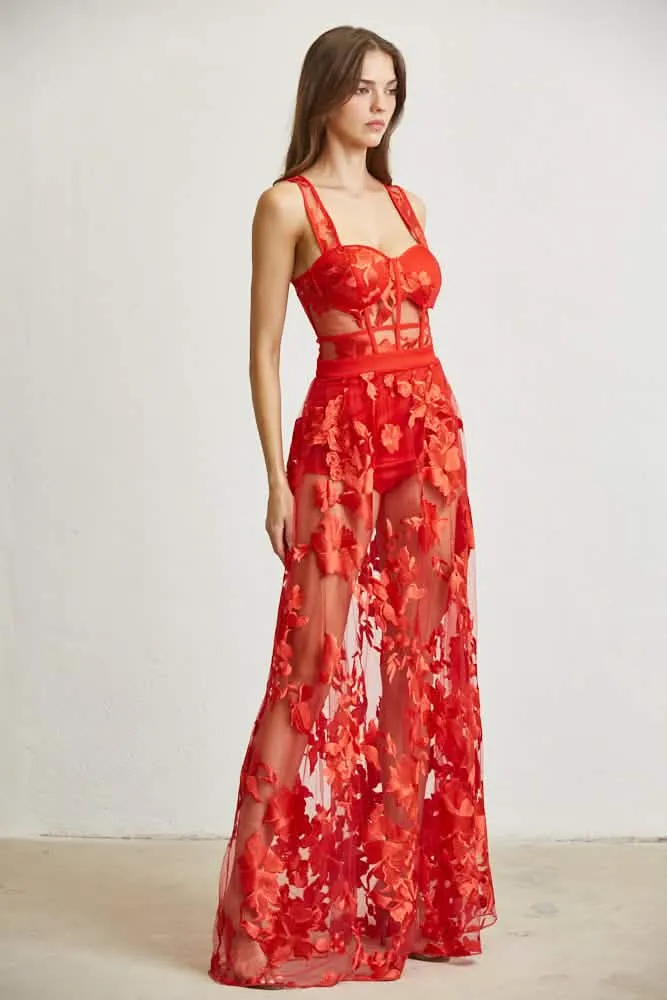 Elegant Blossom Lace Evening Gown 2024 for Florida Nights | Myla
