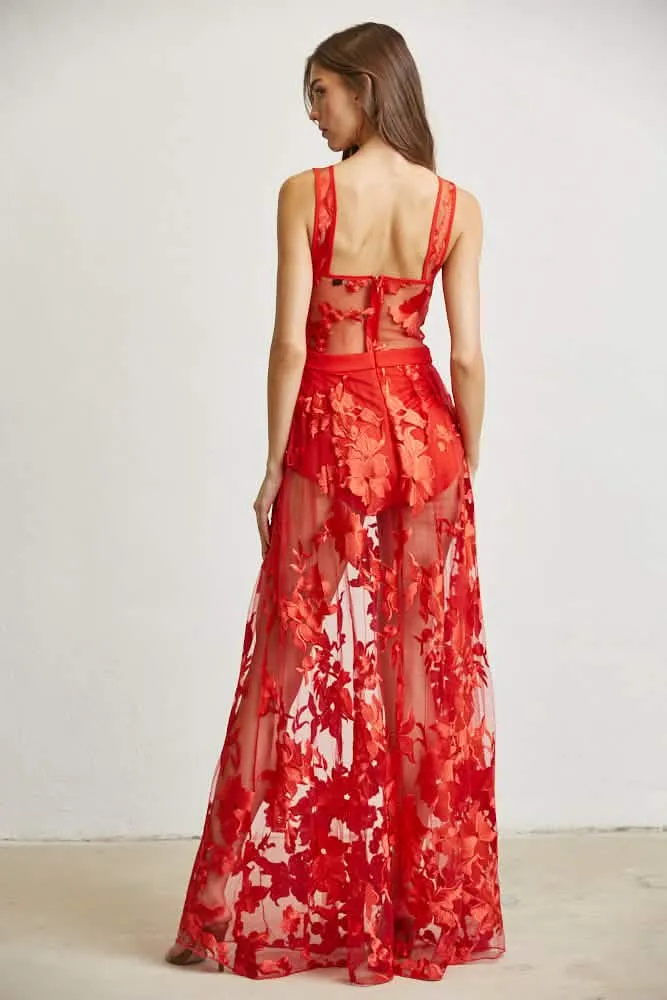 Elegant Blossom Lace Evening Gown 2024 for Florida Nights | Myla