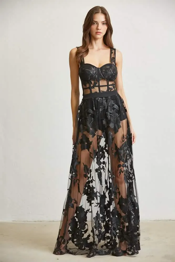 Elegant Blossom Lace Evening Gown 2024 for Florida Nights | Myla