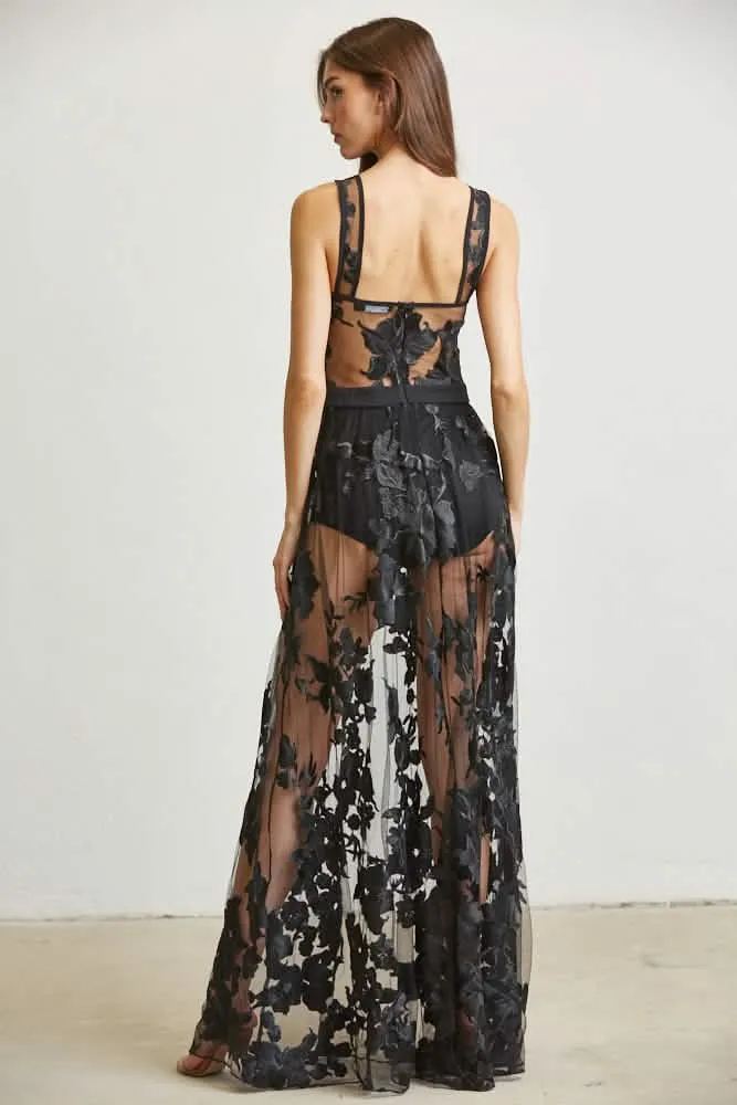 Elegant Blossom Lace Evening Gown 2024 for Florida Nights | Myla