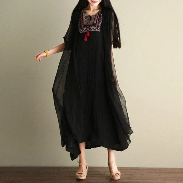Embroidery Elegant Two-Pieces Dress