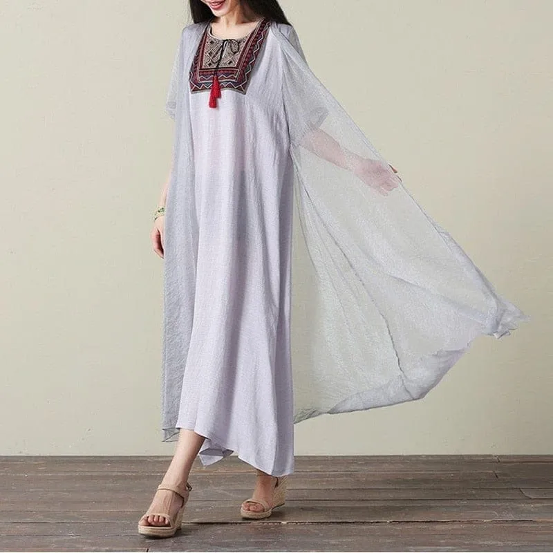 Embroidery Elegant Two-Pieces Dress