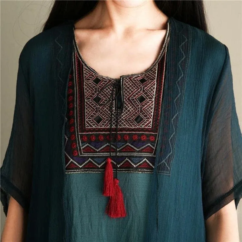 Embroidery Elegant Two-Pieces Dress