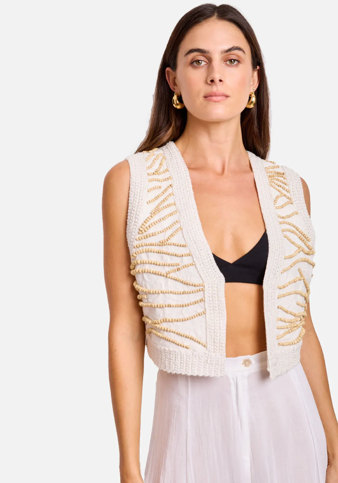 EMOTIONS EMBROIDERY JAQUARD VEST