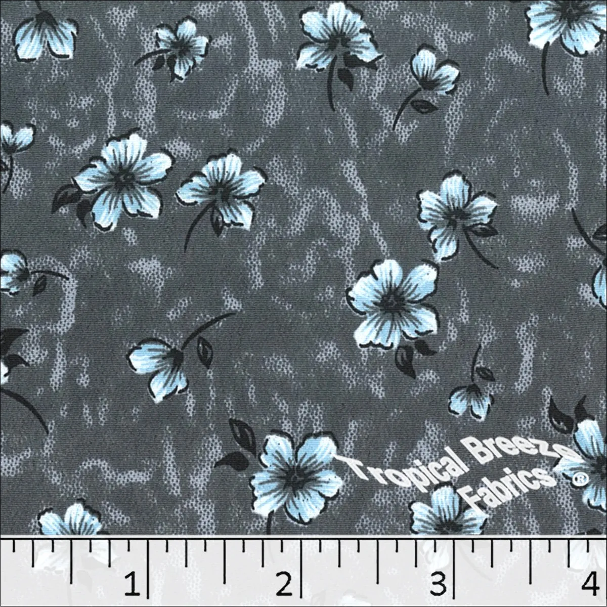 Floral Koshibo Print Polyester Dress Fabric 048422