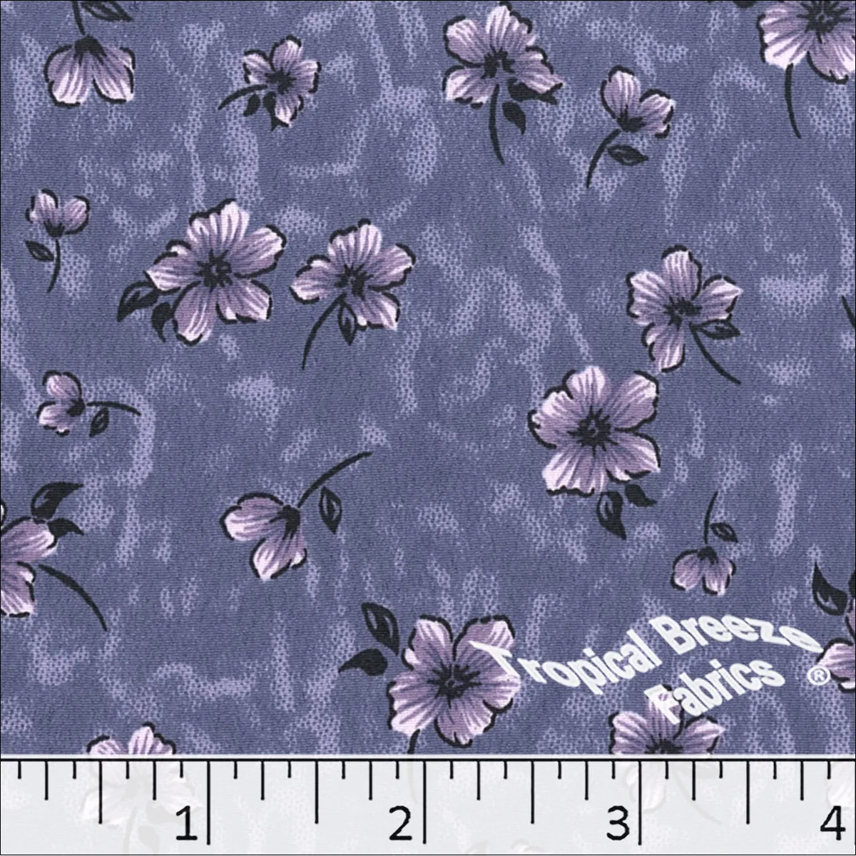 Floral Koshibo Print Polyester Dress Fabric 048422