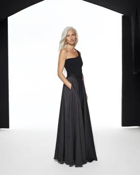 FLOWING MAXI SKIRT - BLACK