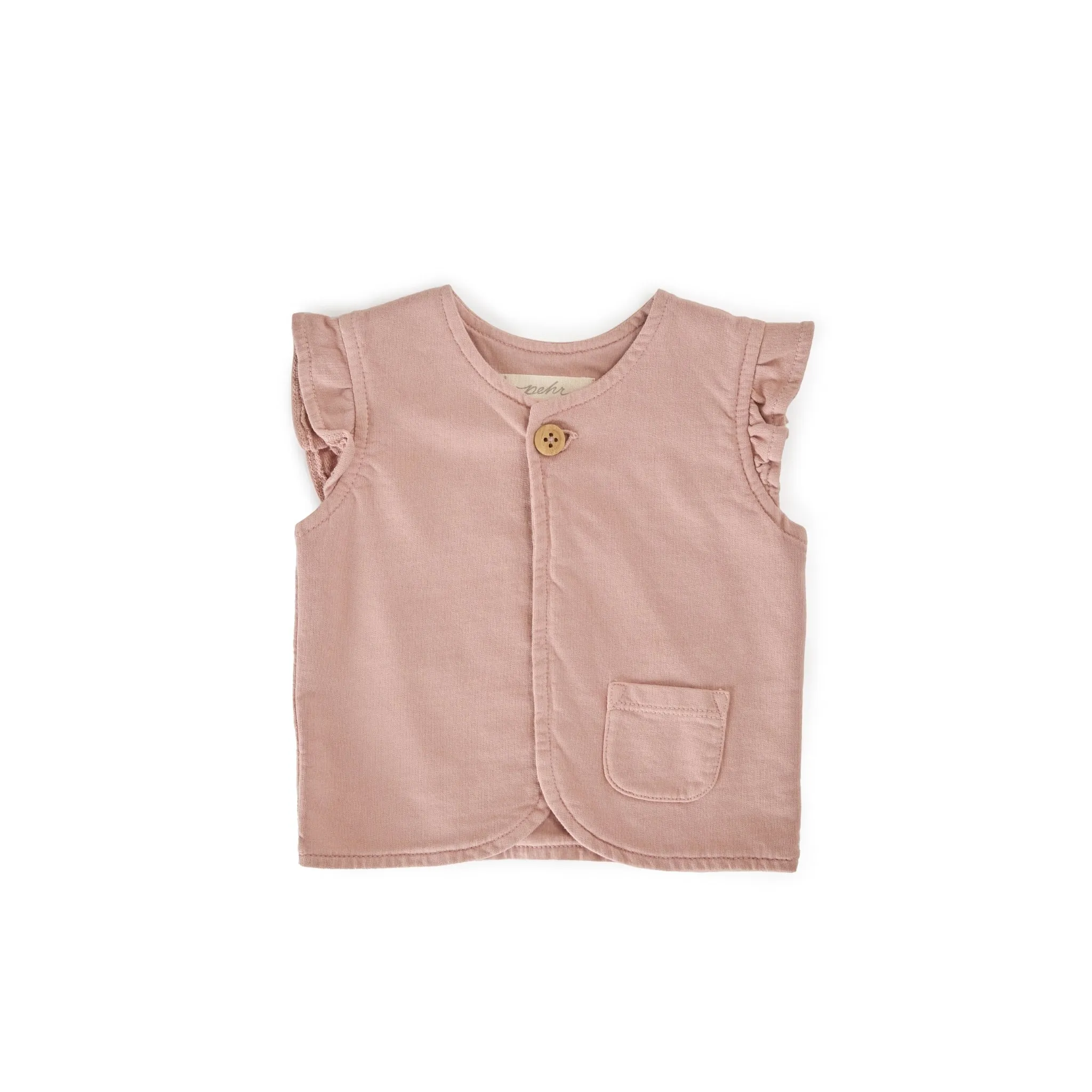French Terry Ruffle Vest