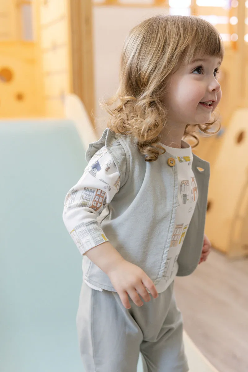 French Terry Ruffle Vest