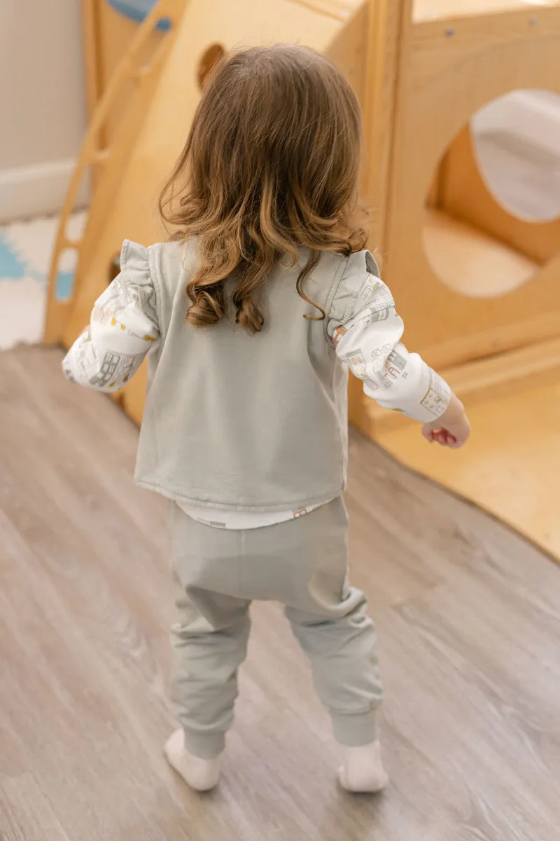French Terry Ruffle Vest