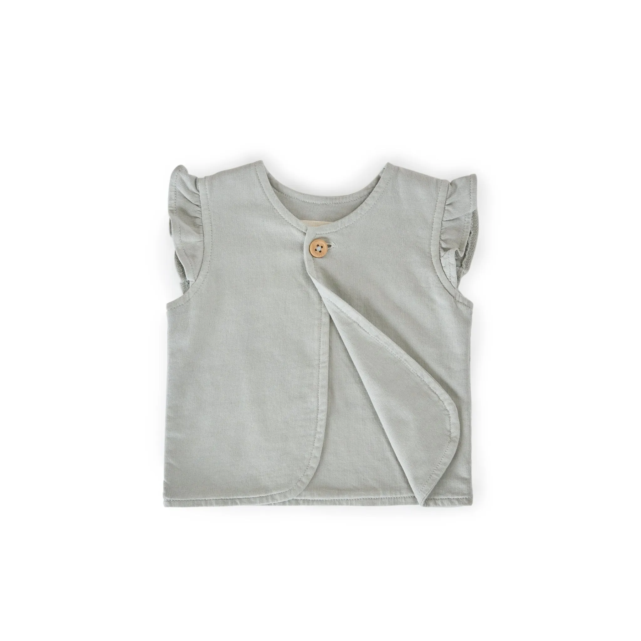 French Terry Ruffle Vest