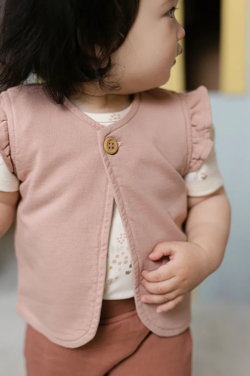 French Terry Ruffle Vest