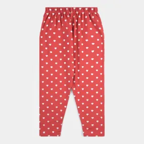 Girls Lycra Jersey Tights Hearts-Emboldened