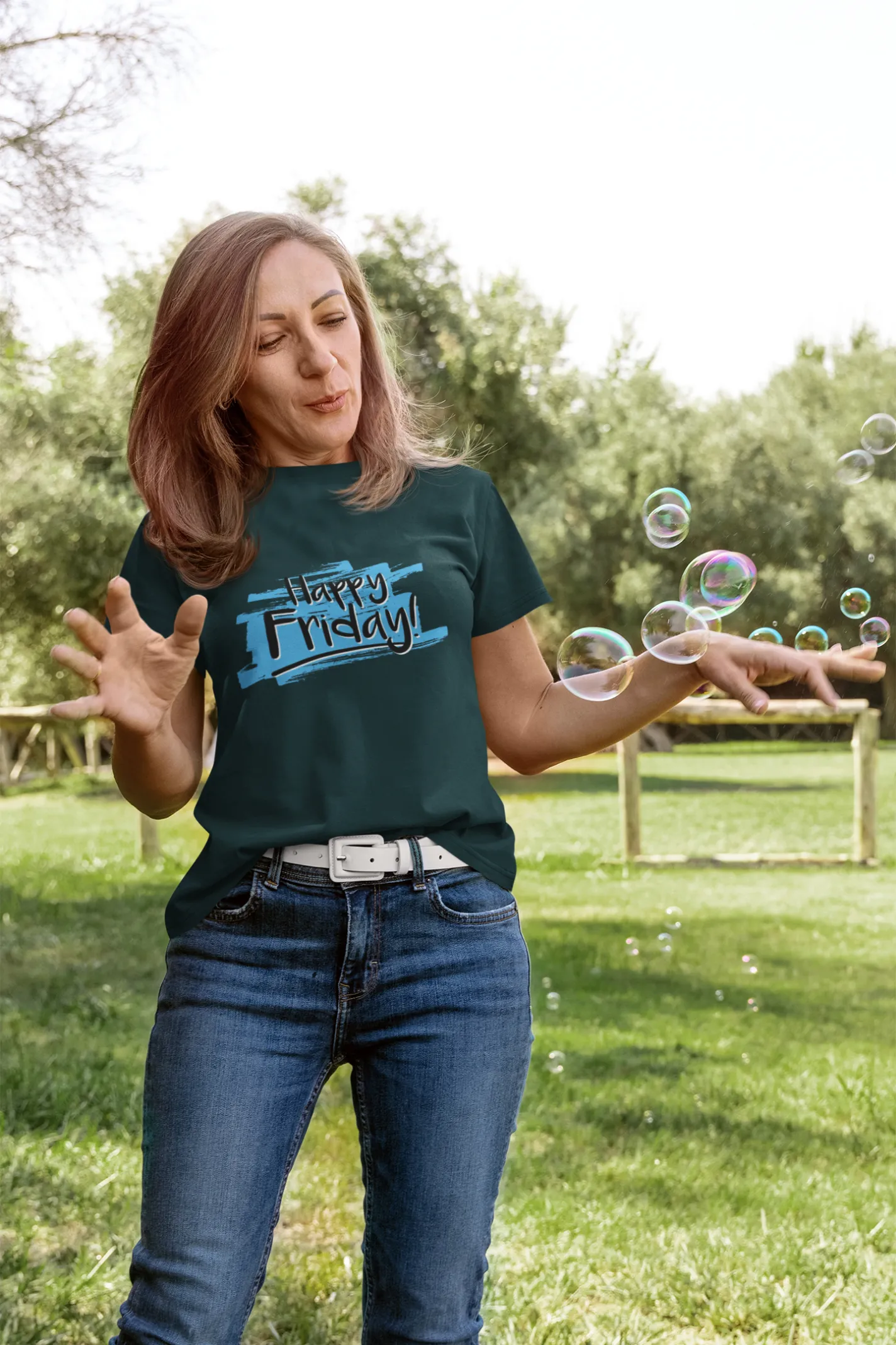 Happy Friday Printed T-shirt for women