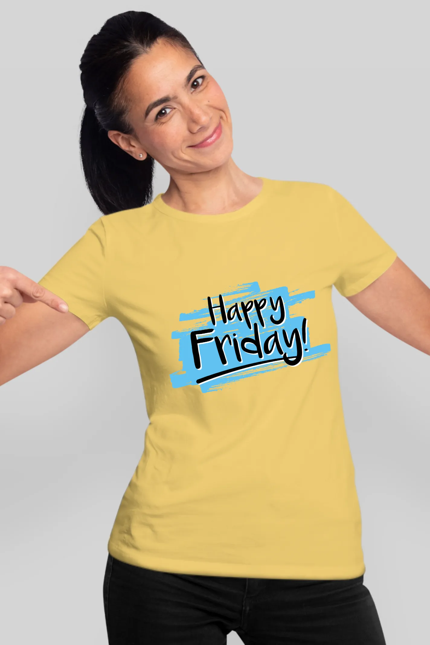 Happy Friday Printed T-shirt for women