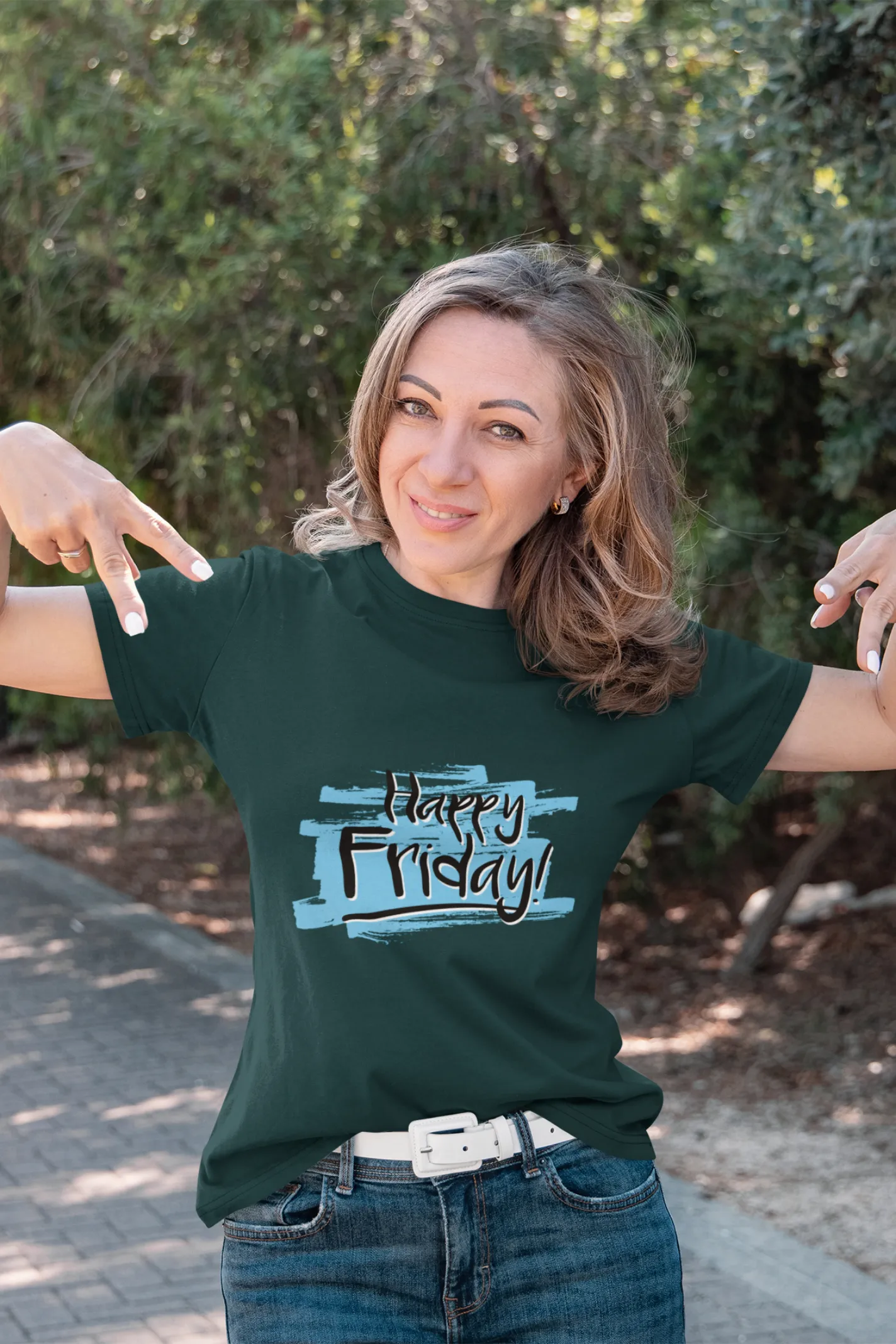 Happy Friday Printed T-shirt for women