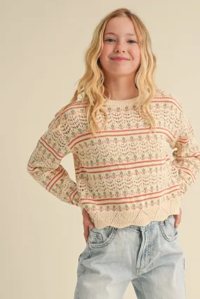 Harper Pointelle Knit Sweater