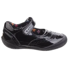 Hush Puppies Girls Rina Infant Patent Leather School Shoes - Black