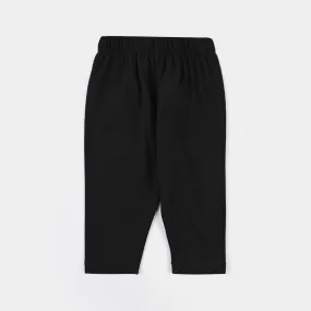 Infant Girls Lycra Jersey Basic Tights -BLACK
