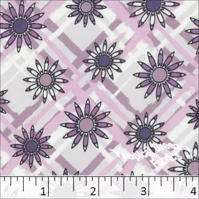 Koshibo Floral Plaid Print Polyester Fabric 048412