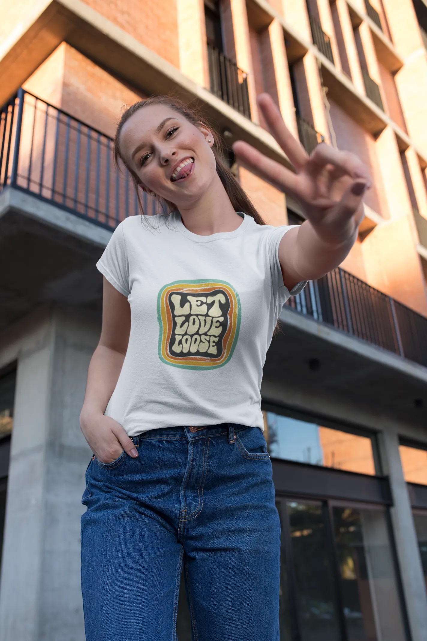 Let Love Loose Printed T-shirt for women