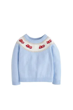 Little English - Fire Truck Fair Isle Sweater