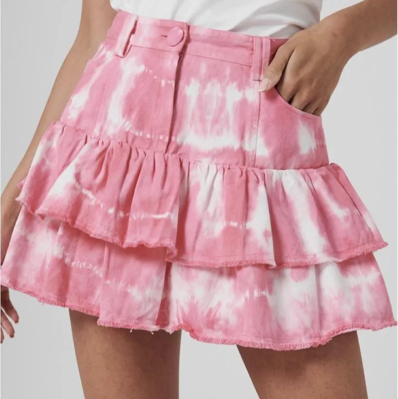 LoveShackFancy Tie Dye Skirt