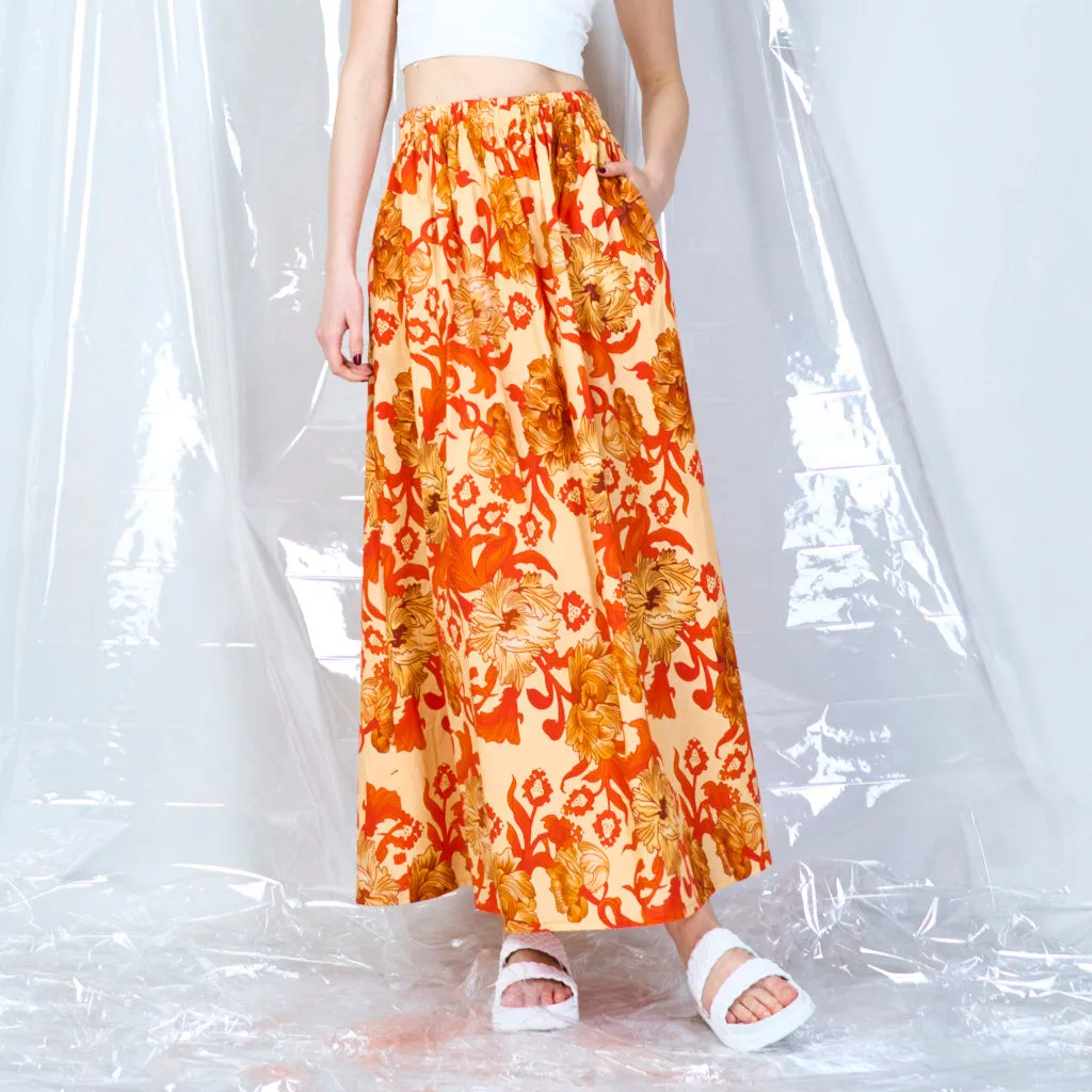 Maxi floral skirt wholesale