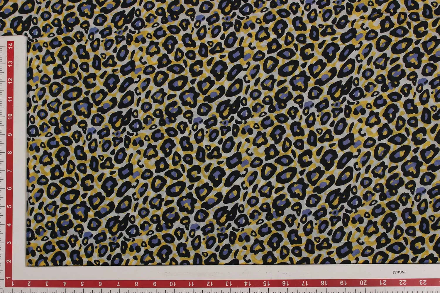 Multicolor Abstract Sushi Viscose Cotton Blend Fabric