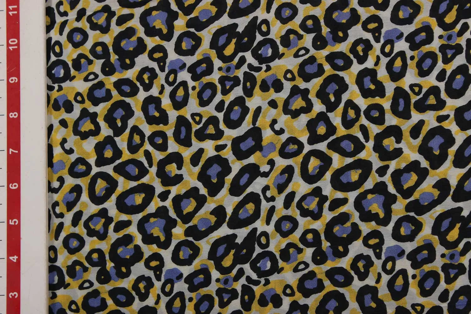 Multicolor Abstract Sushi Viscose Cotton Blend Fabric