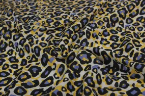 Multicolor Abstract Sushi Viscose Cotton Blend Fabric