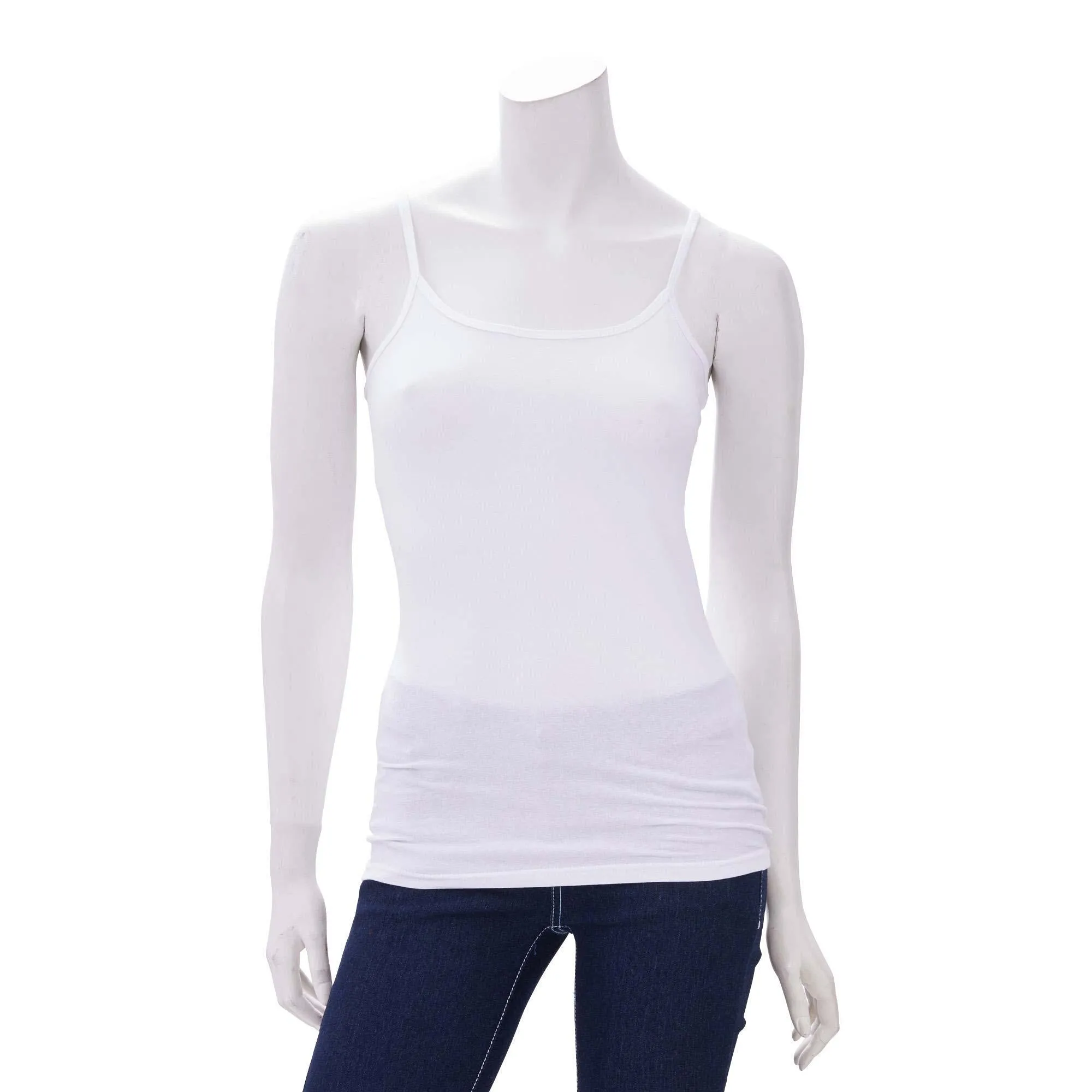 mySTYLE Women's Scoop Neck Cami Top with Spaghetti Straps