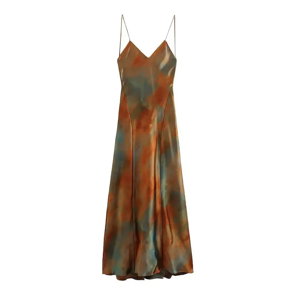 Olivia Satin Maxi Dress