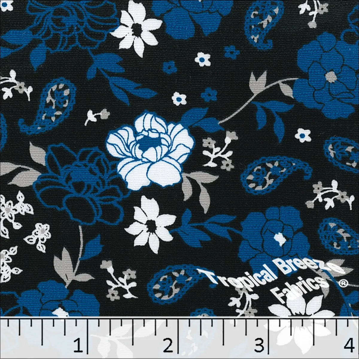 Paisley Linen Peach Print Polyester Fabric 048228